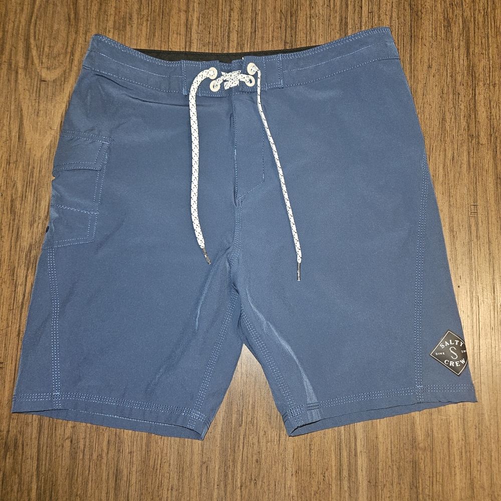 Salty Crew Kids Swim Trunks in Navy Blue Sz 28